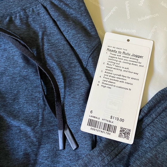 EUC Lululemon Ready To Rulu High Rise Jogger, Heathered True Navy/Black - Picture 6 of 11